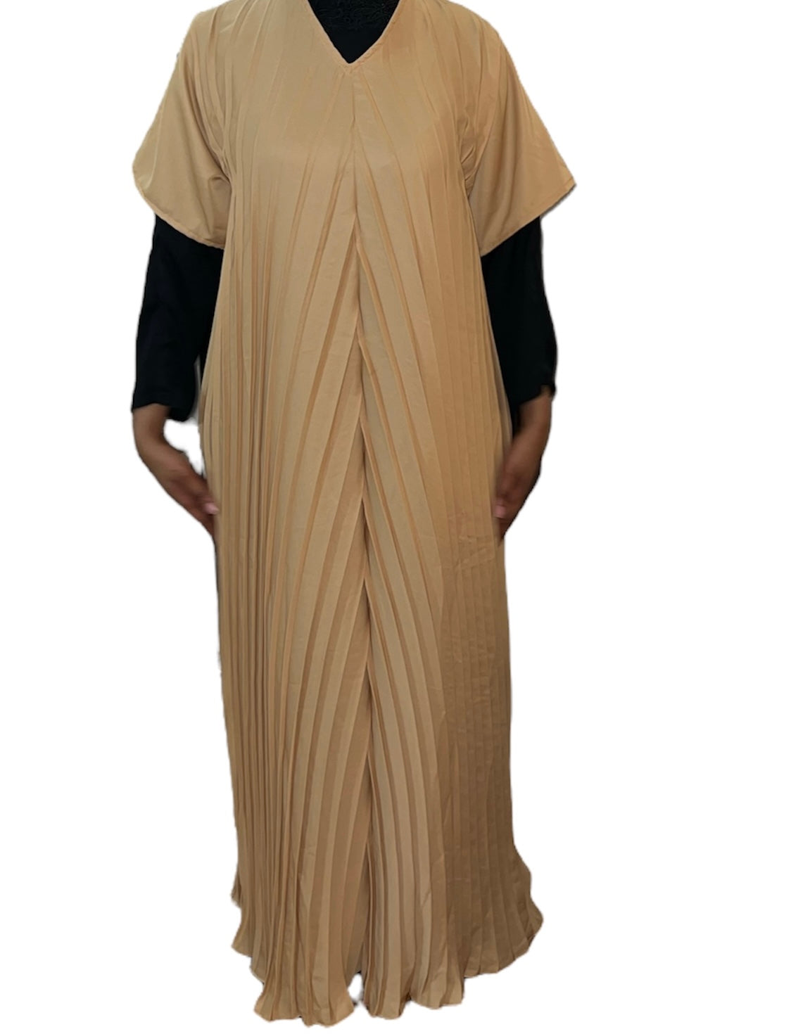 Nude Pleated Underdress