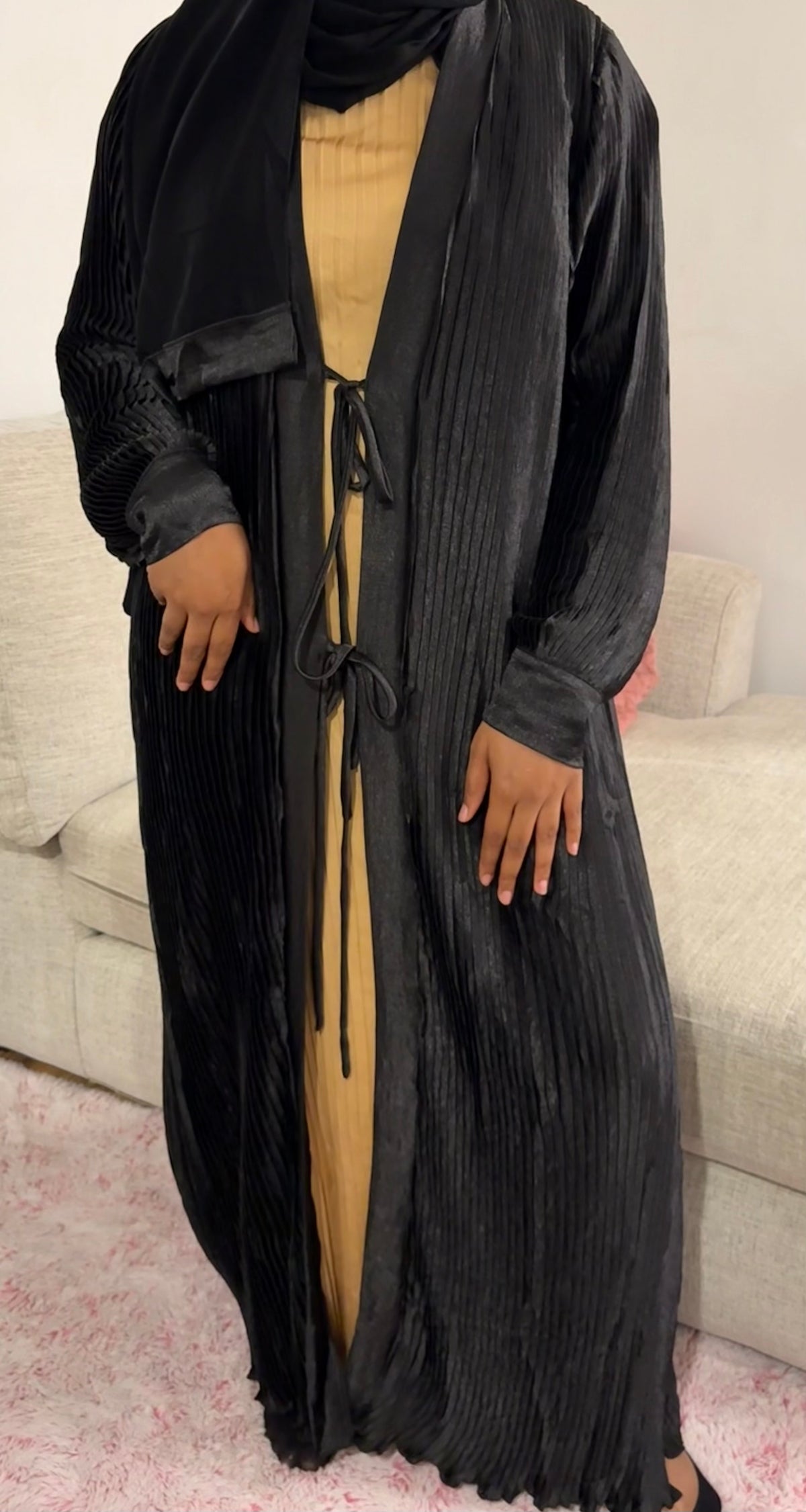 Satin Bow Abaya