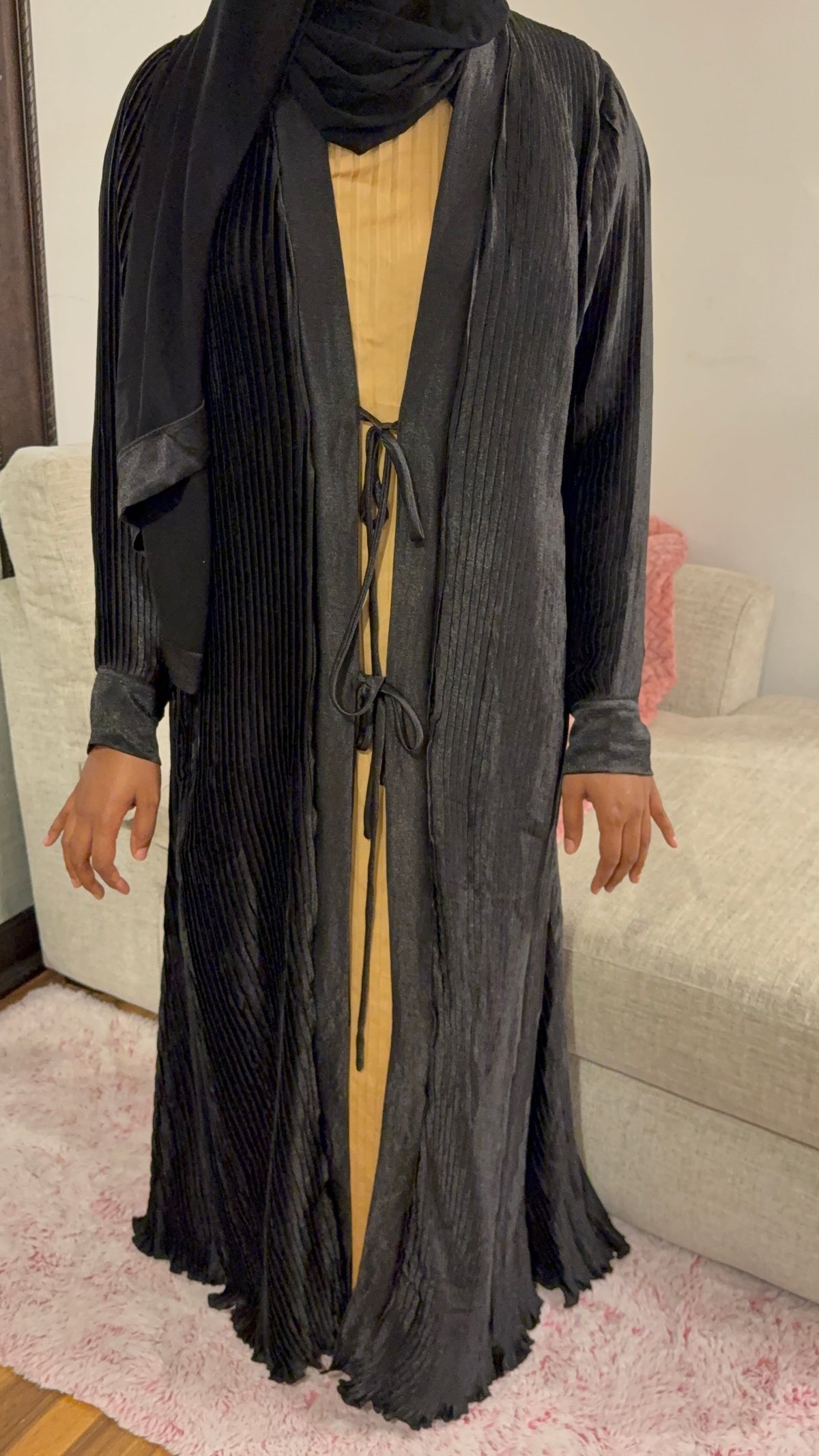Satin Bow Abaya