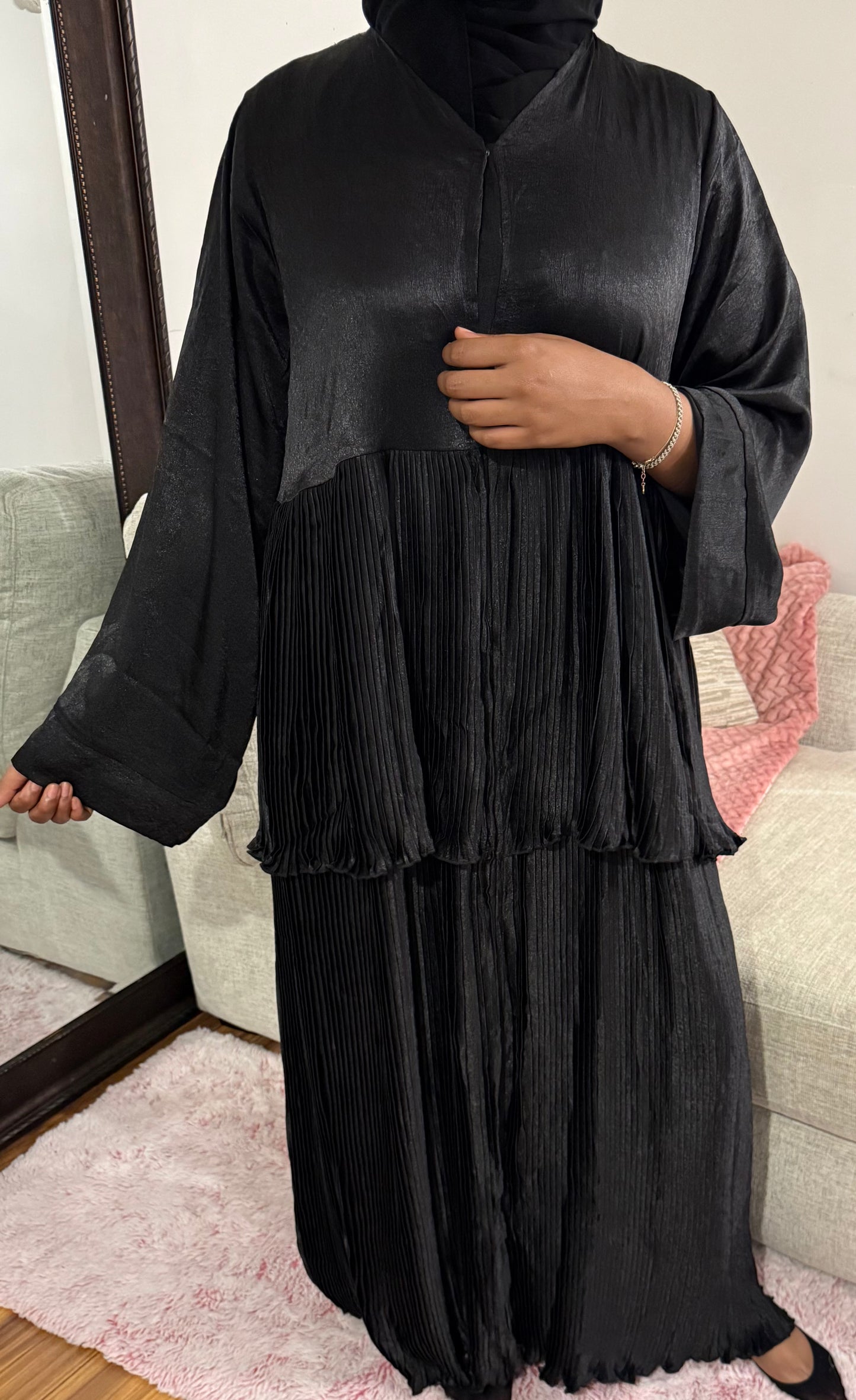 Pleated Tier Abaya