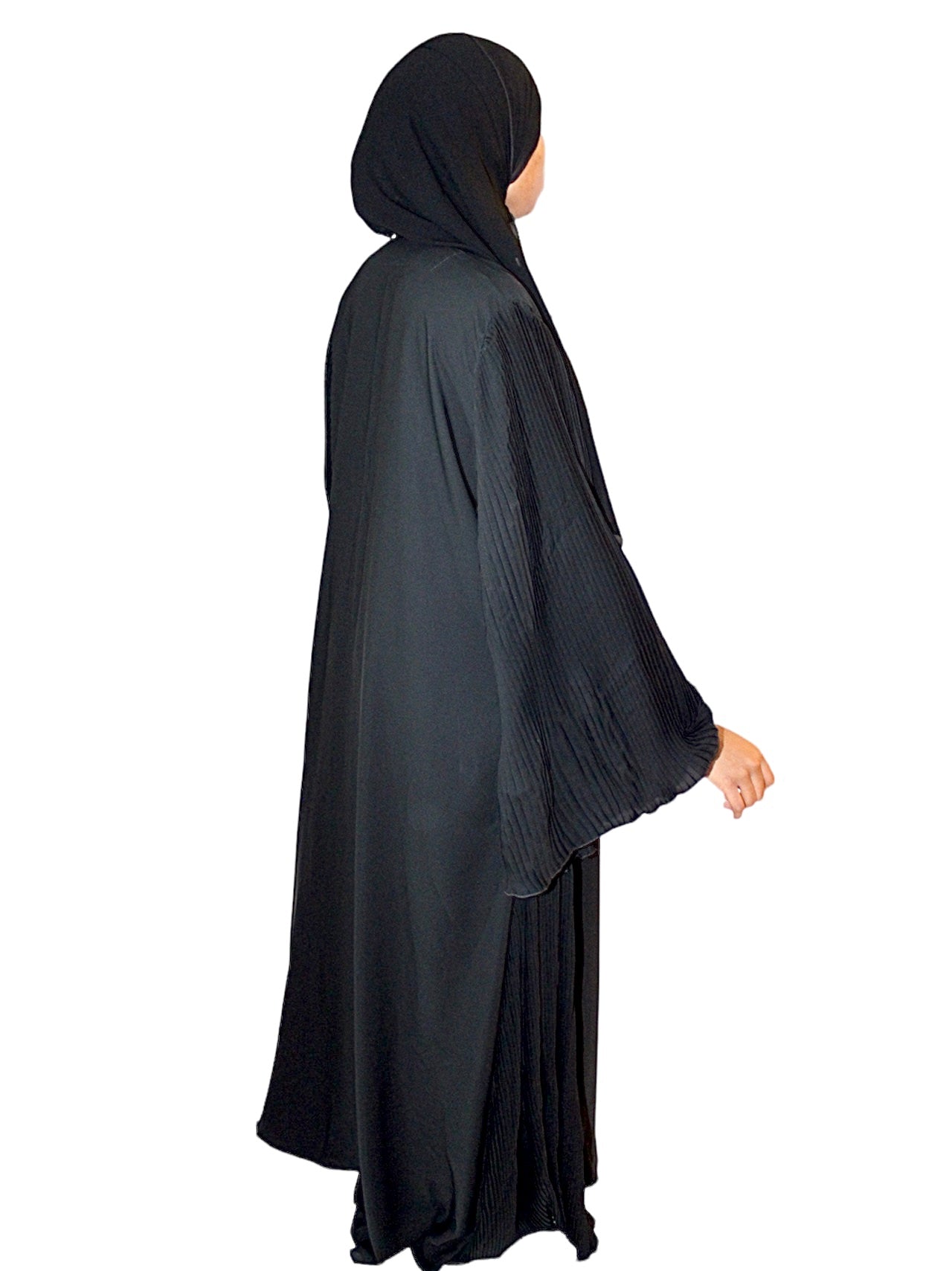 Pleated Sleeve Abaya