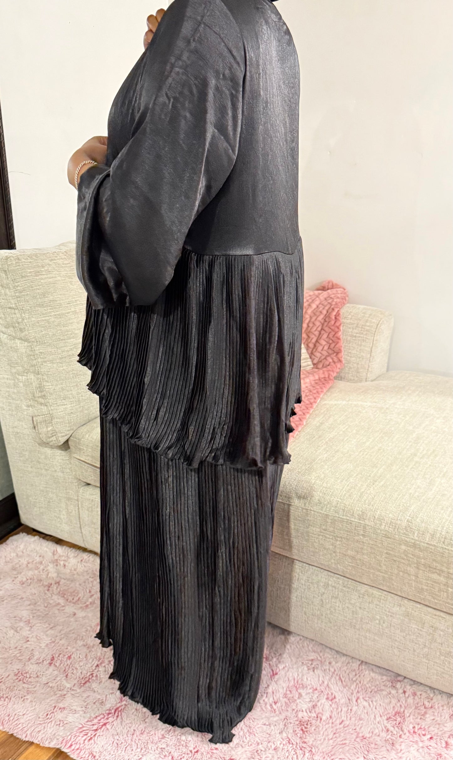 Pleated Tier Abaya