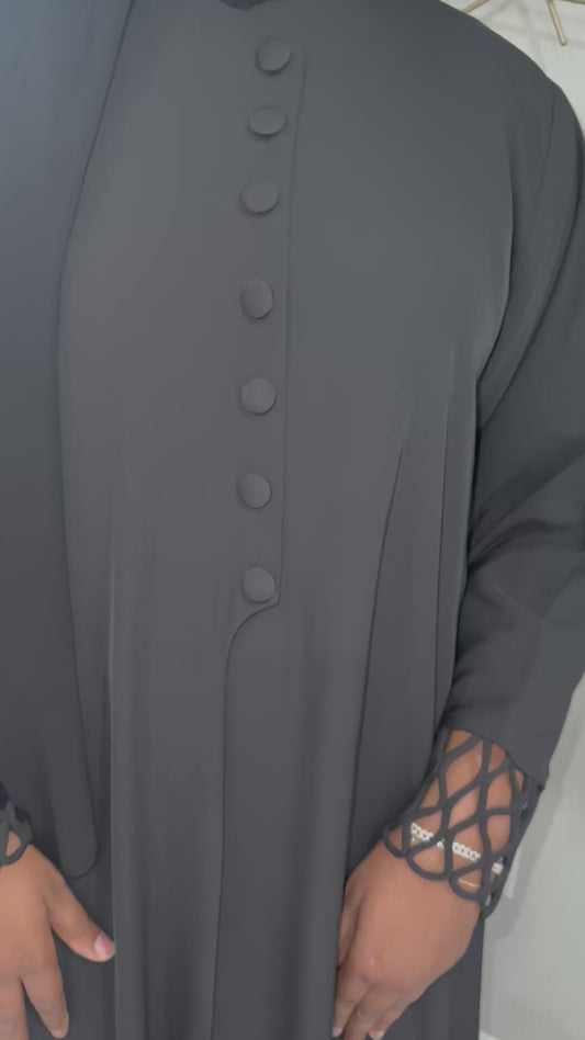 Net wrist Abaya