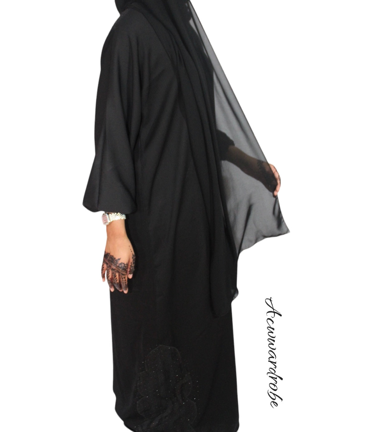 Placed In lace Abaya